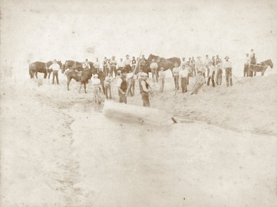 La apertura de la desembocadura del río Waipu, finales de 1880 de New Zealander Photographer